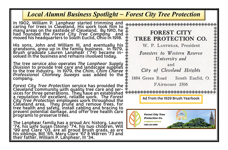 Local Alumni Business Spotlight ~ Forest City Tree Protection