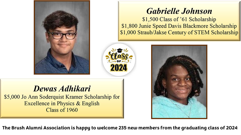Brush Alumni Association Class of 2024 Scholarships