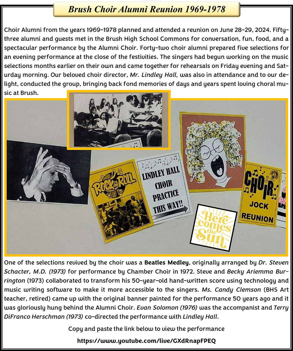Brush Choir Alumni Reunion 1969-1978