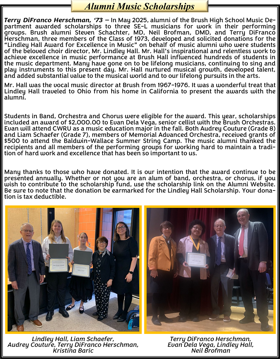 Alumni Music Scholarships