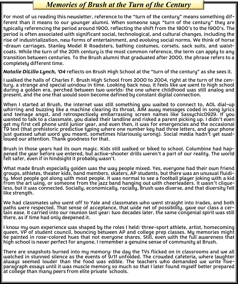 Memories of Brush at the Turn of the Century